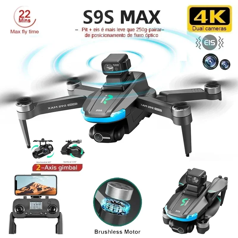 Drone Camera With Gimbal - 새로운 S9S MAX 미니 드론 4K