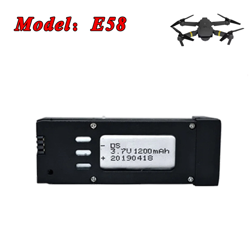 3.7V 1200mAh 1800mAh 리포 배터리 (E - Eachine Drone E58 리뷰 및 가격