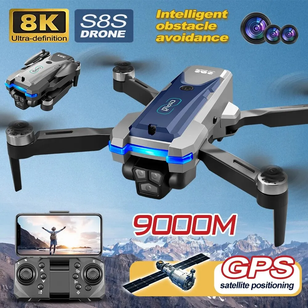 S8S GPS 드론 5G 와이파이 8K HD 듀얼 ES - Drone Camera Wide Angle 리뷰 및 가격